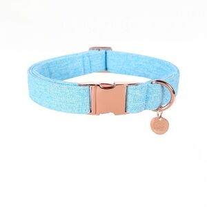 Tiffany blue and rose gold Dog Collar